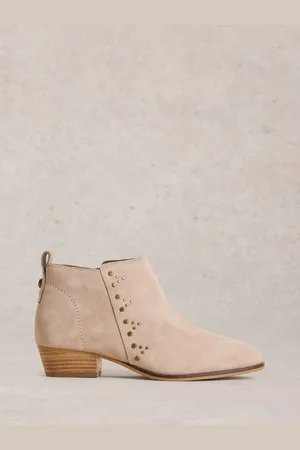 White Stuff Grey Willow Stud Ankle Boots AU 5 (EU 35)