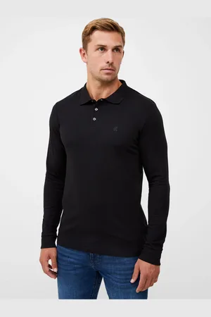French Connection Long Sleeve Polo Shirts 2 Pack XL