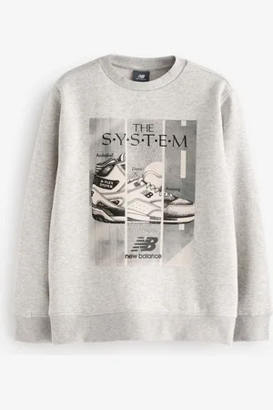 New Balance Grey Boys The System Sweatshirt 7