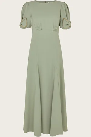 Monsoon Belle Bow Sleeve Midi Dress AU 10
