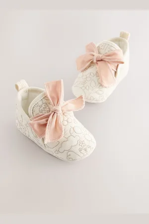 Next Cream Embroidery Baby Booties (0-18mths) 6