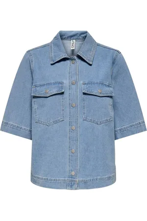 ONLY Short Sleeved Denim 100% Cotton Shirt