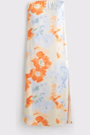 Abercrombie & Fitch Strapless Floral Maxi Dress xlarge
