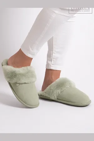Just Sheepskin Green Ladies Duchess Slippers AU 7 (EU 37.5)