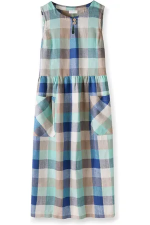 CELTIC & CO. Button Detail Midi 100% Linen Dress AU 16