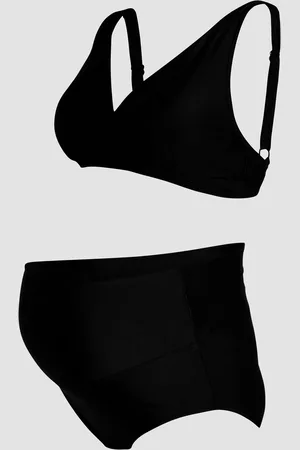 JoJo Maman Bébé Black Maternity Bikini Set M