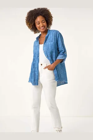 Roman 100% Cotton Button Through Shirt large