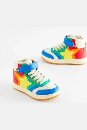 Little Bird Multi Bright Rainbow Star Hi-Top Trainers AU 11 (EU 29)