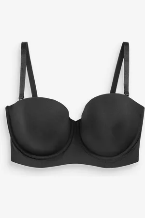 Next Black Light Pad Smoothing Longline Low Back Strapless Bra A-E 34 E