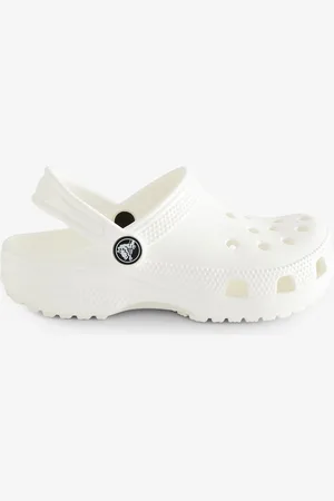 Crocs White Kids Unisex Classic Clogs AU 1 (EU 33)