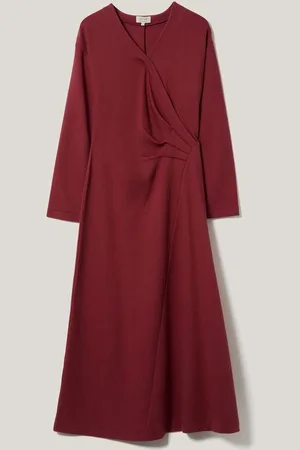 Jigsaw Mock Wrap Jersey Dress M
