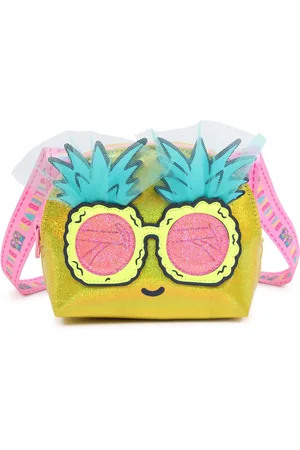Billieblush Yellow Pineapple Character Cross-Body Bag With Logo Strap One