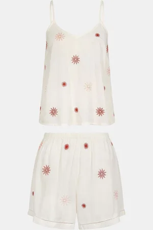 Accessorize Natural Sun Embroidered Short Pyjamas Set small