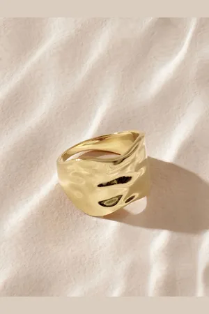 Next Gold Tone Stainless Steel Chunky Ring L