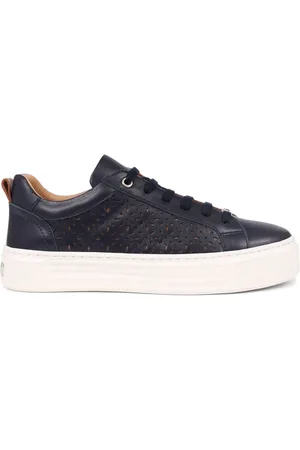 JONES BOOTMAKER Blue Ariella Cut Out Detailed Trainers AU 6 (EU 37)