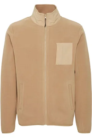Blend Cream Zip Through Funnel Neck Fleece M