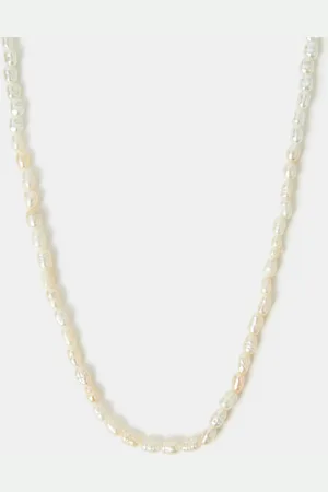 Accessorize Silver Tone Seed Pearl Necklace one