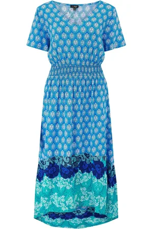 Pour Moi Border Print High Low Midaxi Beach Dress AU 10