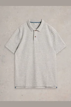 White Stuff Taylor Stripe 100% Cotton Polo Shirt M