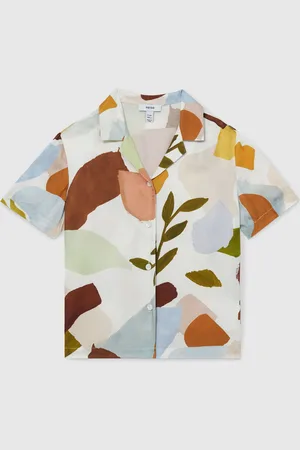 Reiss Tommi 4-9 yrs Printed Cuban Collar Shirt 5