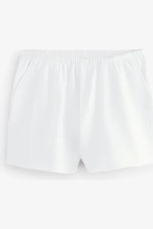 Next Raw Hem Detail Washed 100% Cotton Jersey Shorts M