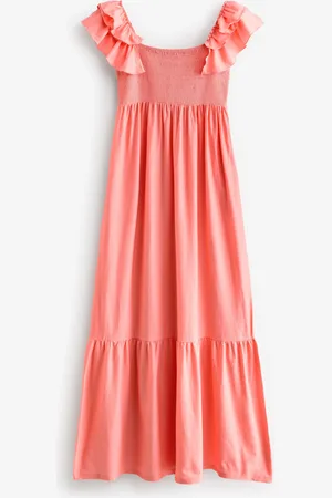 Next Ruffle Sleeve 100% Cotton Midi Dress AU 14