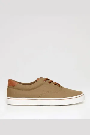 Threadbare Khaki Canvas Trainers AU 10 (EU 45)