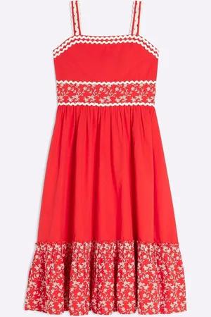 River Island Girls Embroidered 100% Cotton Maxi Dress 12 Years (152cm)