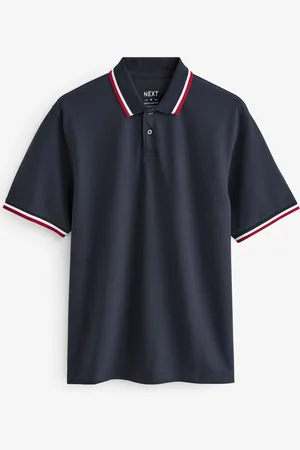 Next Regular Fit Short Sleeve Tipped Polo Shirt XXL