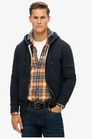 Superdry Blue Dark Essential Logo Slim Fit Zip Hoodie XXL