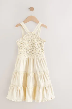 Next 100% Cotton Halter Crochet Trim Dress (3-16yrs) 16 Years (176cm)