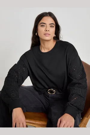 Simply Be Black Cut Work Sweatshirt AU 14