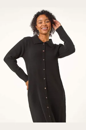 Roman Petite Collared Knit Shift Dress AU 12