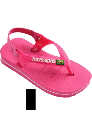Havaianas Baby Pink Brasil Logo Flip Flops uk3eu19