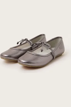 Monsoon Bow Strap Metallic Ballet Flats AU 7 (EU 24)