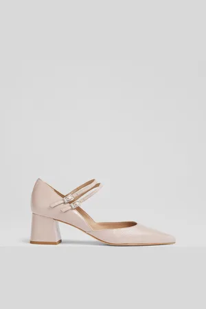 LK Bennett Savannah Crinkled Patent Double Strap Pointed Courts AU 11 (EU 42)