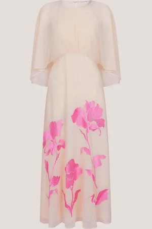 Monsoon Natalie Embroidered Cape Midi Dress AU 14