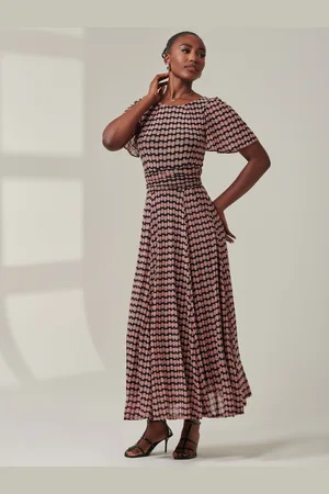 Jolie Moi Spot Print Mesh Maxi Dress AU 8