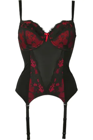Pour Moi Black Amour Padded Underwired Strapless Basque Bra 32 C