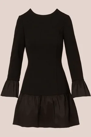 Adrianna Papell Crepe And Taffeta Midi Dress AU 6
