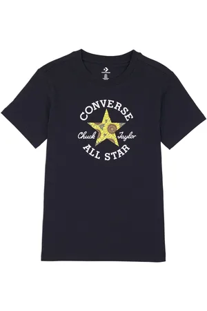 Converse Black Patch 100% Cotton Graphic T-Shirt S