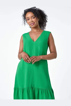 Roman Petite Sleeveless Plain Frill Hem Dress AU 10