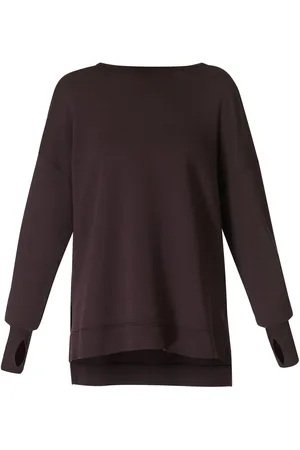 Sweaty Betty Brown After Class Cross Back Sweatshirt medium