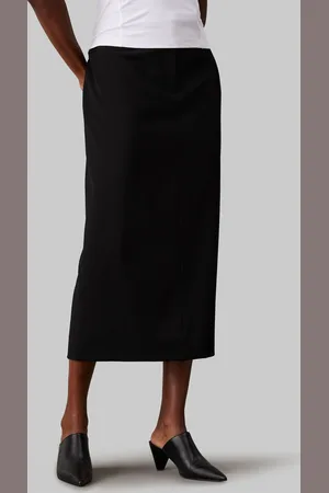 Calvin Klein Soft Crepe Midi Pencil Skirt AU 14