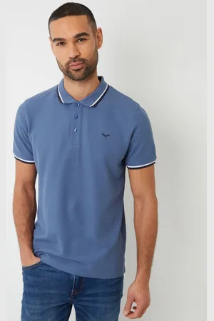 Threadbare Herringbone Tipping Cotton Pique Polo Shirt XL