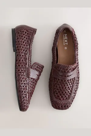 Next Forever Comfort Leather Square Toe Weave Loafers AU 5.5 (EU 36)