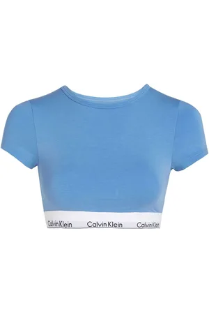 Calvin Klein Blue Modern Cotton T-Shirt Bralette S