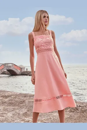 Lipsy London Premium Look Embroidered Prom Midi Dress 10