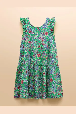 Joules Butterly Print Frill Sleeve Dress 128134cm