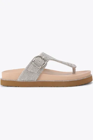 Kurt Geiger Silver Chrome Roe Sandals AU 9 (EU 40)